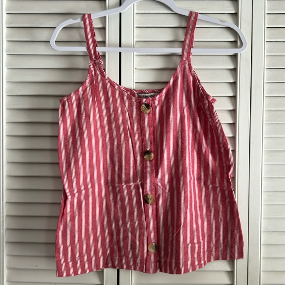 Red & white Size S shirt Smoke Free Home No Rips No Stains